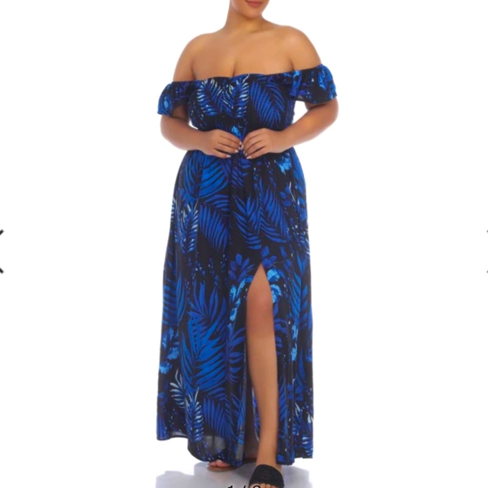 Boho Me Smocked Flutter Sleeve Maxi Dress